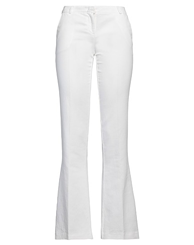 DRUMOHR Casual trouser White 68% Cotton, 32% Linen
