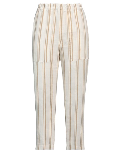 DRUMOHR Casual pants White 88% Linen, 10% Polyamide, 2% Viscose