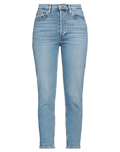 RE/DONE Denim trousers Blue 96% Cotton, 3% Polyester, 1% Elastane