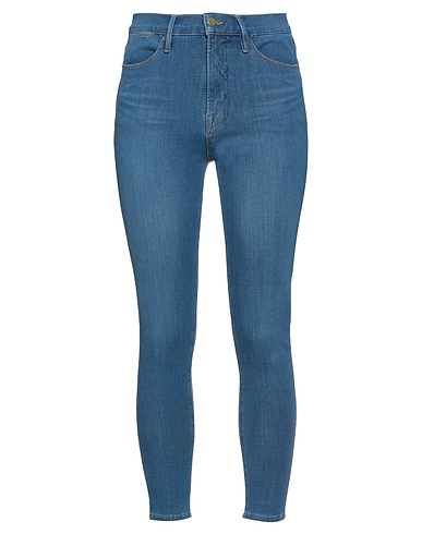 FRAME Denim trousers Blue 77% Cotton, 15% Polyester, 8% Elastane