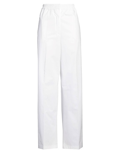 SPORTMAX Casual trouser White 100% Cotton