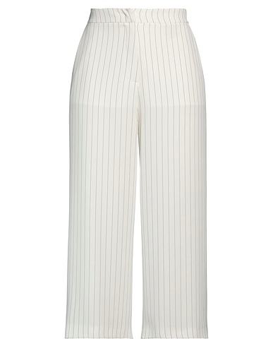 FEDERICA TOSI Casual pants White 94% Polyester, 6% Elastane