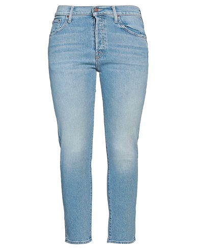 MOTHER Denim pants Blue 62% Organic cotton, 37% Lyocell, 1% Elastane