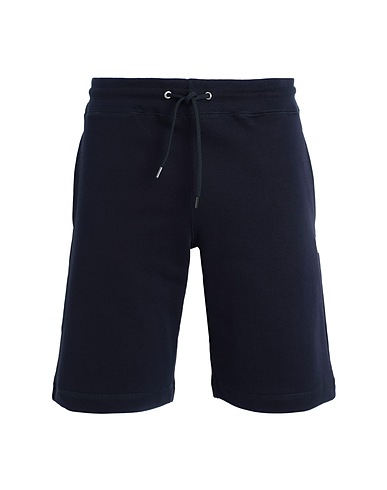 PS PAUL SMITH Shorts & Bermuda Midnight blue 100% Organic cotton