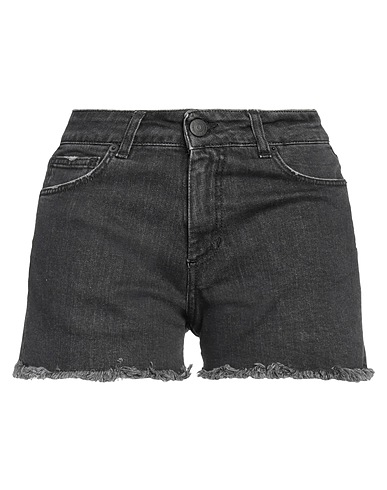 FAMILY FIRST  Milano Denim shorts Black 98% Cotton, 2% Elastane