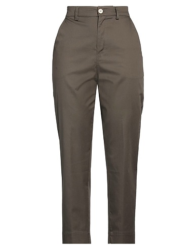 DANIELA PANCHERI Casual trouser Khaki 97% Cotton, 3% Elastane