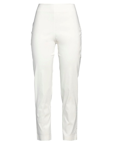 PIERANTONIO GASPARI Casual trouser White 77% Viscose, 21% Polyester, 2% Elastane