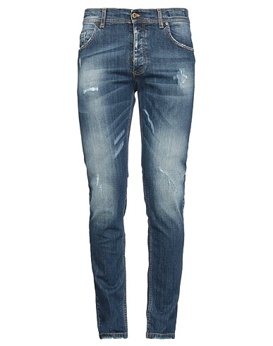 EXIBIT Denim trousers Blue 98% Cotton, 2% Elastane