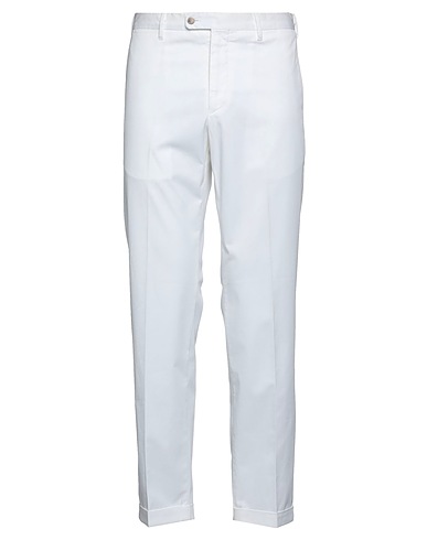 FEDELI Casual trouser White 97% Cotton, 3% Lycra®