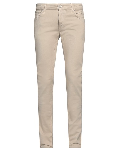 HAND PICKED Denim trousers Sand 98% Cotton, 2% Elastane