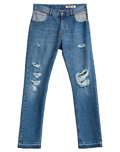 ANIYE BY Denim trousers Blue 100% Cotton