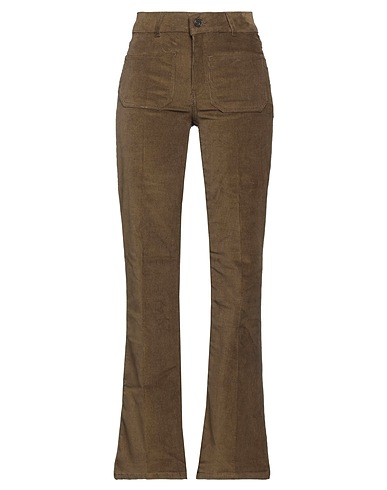 VANESSA BRUNO Casual trouser Khaki 98% Cotton, 2% Elastane