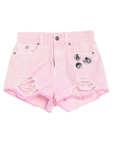 JOHN RICHMOND Denim shorts Pink 100% Cotton