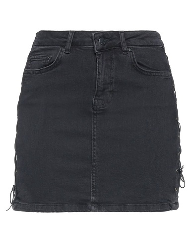 NIKKIE Denim skirt Charcoal 98% Cotton, 2% Elastane