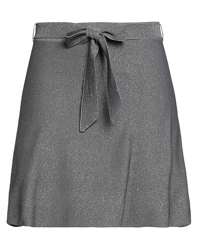 NIKKIE Mini skirt Grey 54% Viscose, 26% Polyamide, 20% Metallic fiber