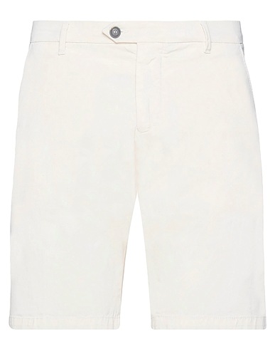 ROŸ ROGER'S Shorts & Bermuda Ivory 97% Cotton, 3% Elastane