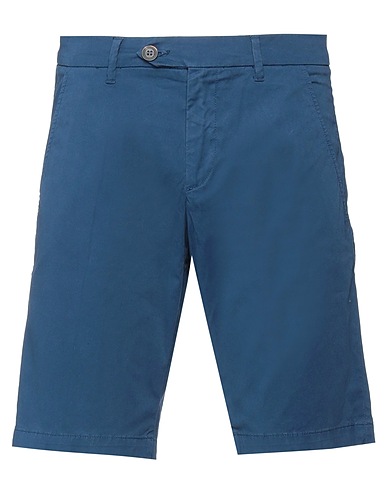 ROŸ ROGER'S Shorts & Bermuda Slate blue 97% Cotton, 3% Elastane