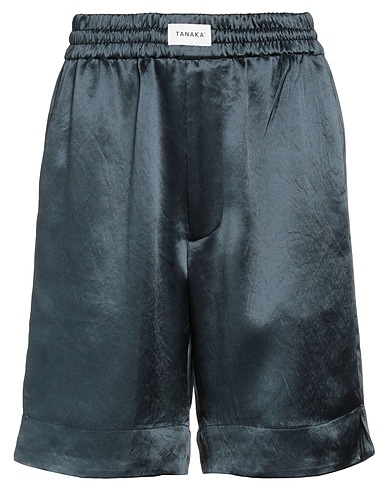 TANAKA Shorts & Bermuda Navy blue 100% Acetate