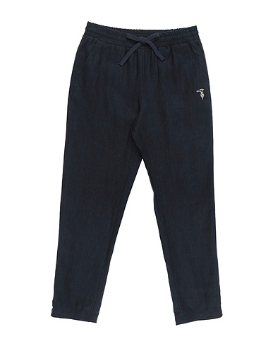 TRUSSARDI JUNIOR Casual pants Navy 100% Linen