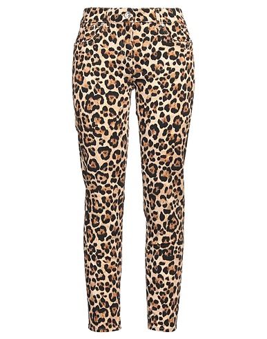 BLUMARINE Denim trousers Beige 98% Cotton, 2% Elastane
