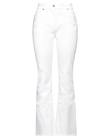ETRO Denim pants White 98% Cotton, 2% Elastane, Viscose