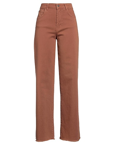 KONTATTO Denim pants Camel 100% Cotton