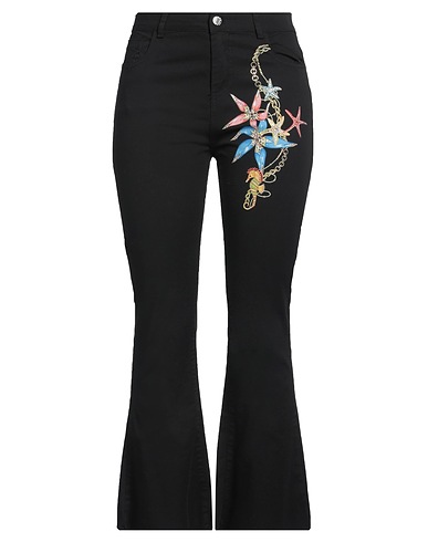 LAFTY LIE Casual trouser Black 97% Cotton, 3% Elastane