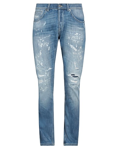 DONDUP Denim trousers Blue 89% Cotton, 11% Elastomultiester