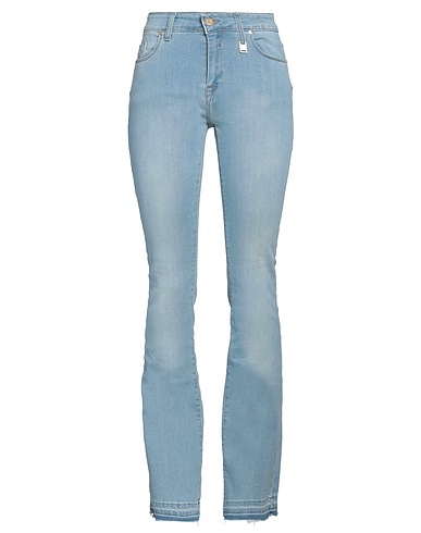 CAFèNOIR Denim trousers Blue 97% Cotton, 3% Elastane