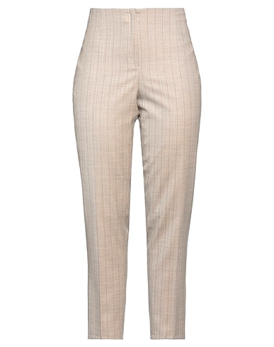 BARBARA LOHMANN Pantalone Beige 98% Lana Vergine, 2% Elastan