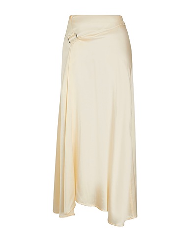 8 by YOOX Длинная юбка SILK GATHERED MAXI SKIRT
 Бежевый 100% Шелк