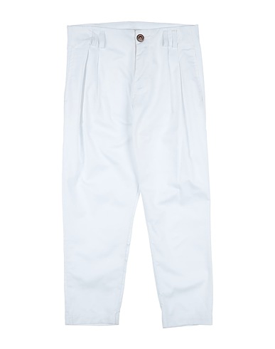 NEILL KATTER Casual trouser White 97% Cotton, 3% Elastane