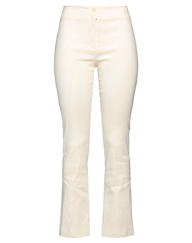 MALLONI Casual pants Ivory 40% Linen, 31% Cotton, 24% Polyamide, 5% Elastane
