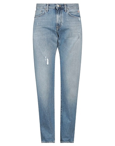 ROŸ ROGER'S Denim trousers Blue 60% Cotton, 40% Lyocell