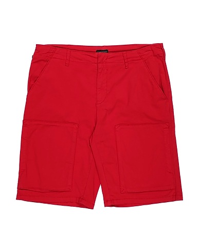 EMPORIO ARMANI Shorts & Bermuda Red 98% Cotton, 2% Elastane