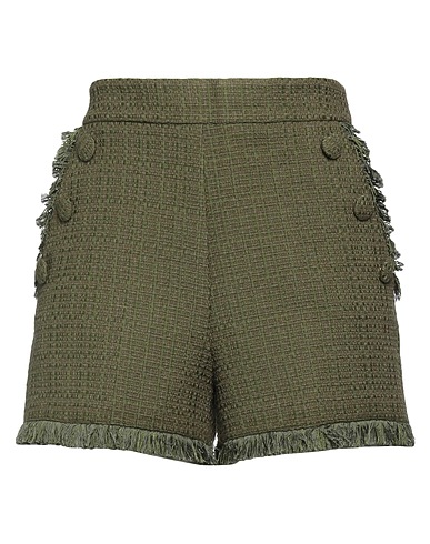 ANNA MOLINARI Shorts & Bermudas Militärgrün 41% Baumwolle, 40% Polyamid, 12% Acryl, 4% Polyester, 3% Andere Fasern