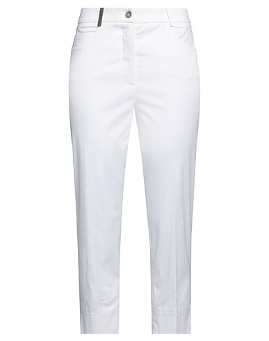 PESERICO Pantalone Bianco 97% Cotone, 3% Elastan