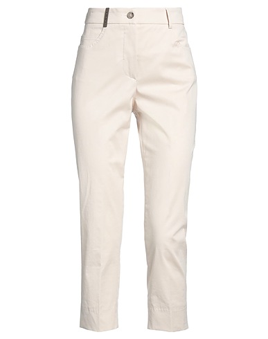 PESERICO Casual trouser Off white 97% Cotton, 3% Elastane