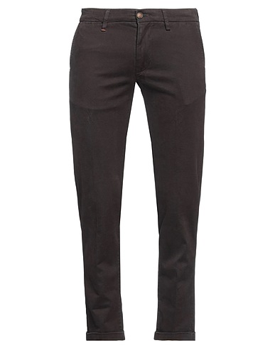 RE_HASH Casual pants Chocolate brown 98% Cotton, 2% Elastane