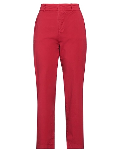 MERCI ITALIA Casual trouser Red 98% Cotton, 2% Elastane