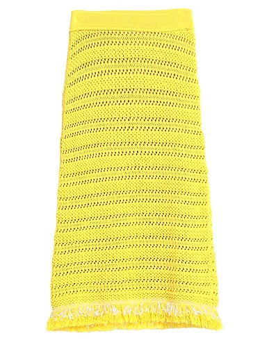 ANNA MOLINARI Midi skirt Yellow 50% Cotton, 33% Viscose, 17% Polyamide