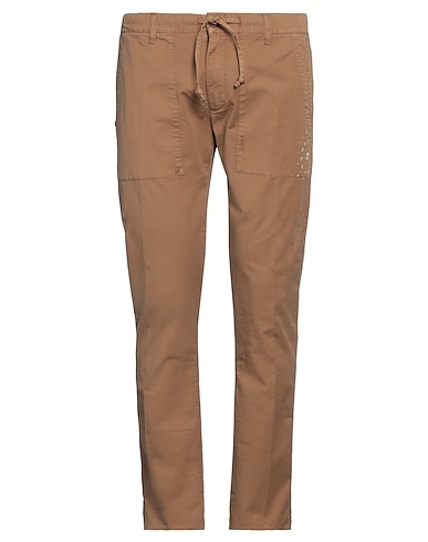 GREY DANIELE ALESSANDRINI Casual trouser Camel 98% Cotton, 2% Elastane