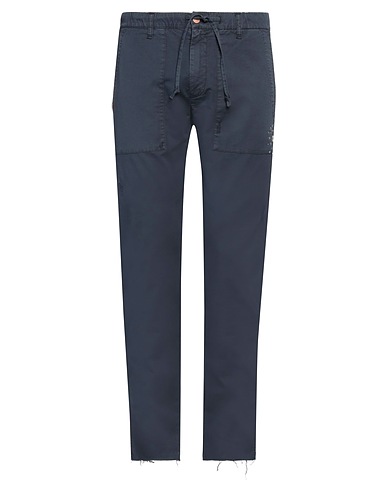 GREY DANIELE ALESSANDRINI Casual trouser Midnight blue 98% Cotton, 2% Elastane