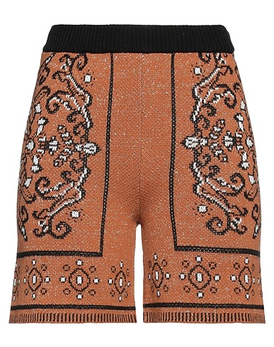 SIMONA CORSELLINI Shorts & Bermuda Camel 50% Cotton, 50% Acrylic