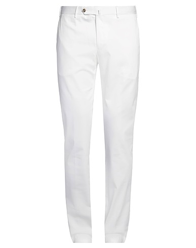 PT Torino Casual trouser White 97% Cotton, 3% Elastane