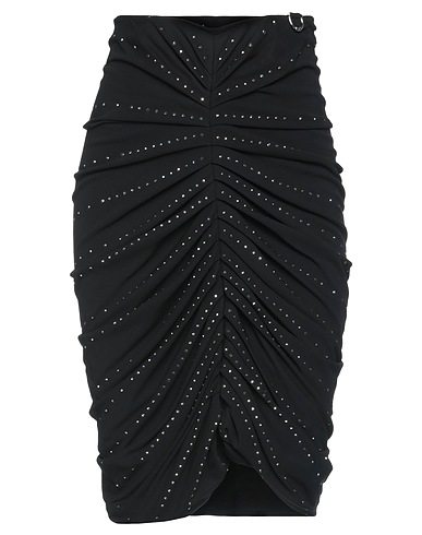 JOHN RICHMOND Midi skirt Black 97% Polyester, 3% Elastane