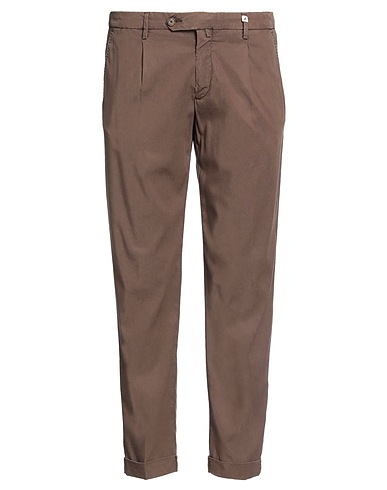 MYTHS Casual trouser Dark brown 97% Lyocell, 3% Elastane