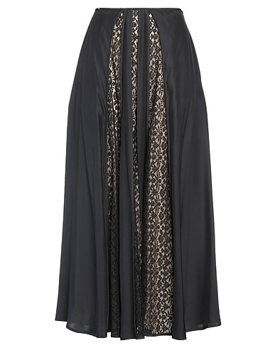STELLA McCARTNEY Long skirt Black 79% Cotton, 21% Polyester, Silk