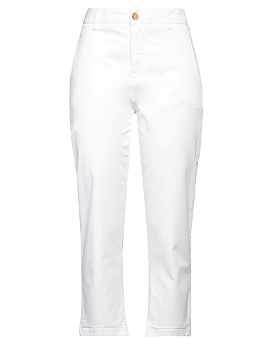 DBSOUL Casual trouser White 97% Cotton, 3% Elastane