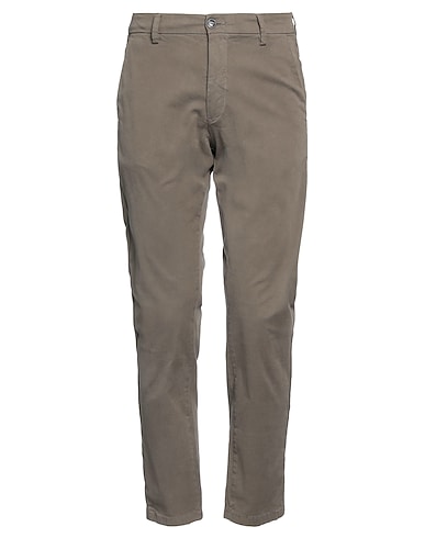 PAUL MARTIN'S Casual trouser Military green 98% Cotton, 2% Elastane